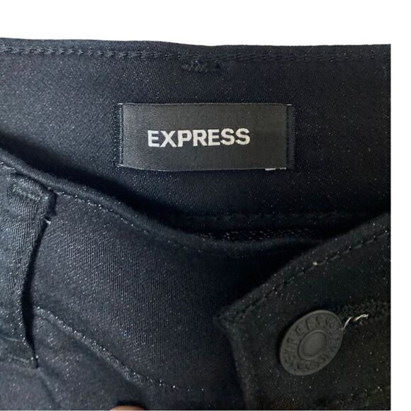 #513 EXPRESS NWT black raw hem with split ankle - Picture 4 of 9